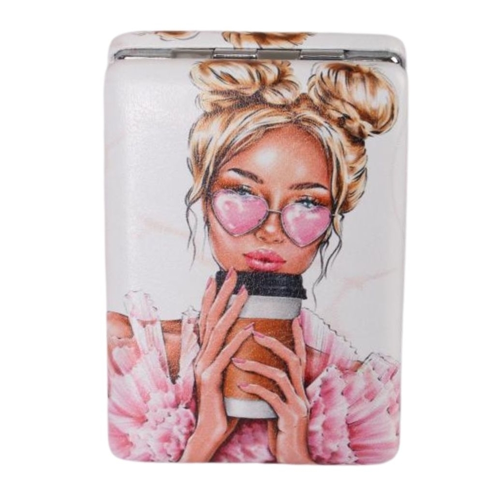 NEW Compact Mirror With Fashion Illustration